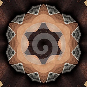 Square dimensional abstract kaleidoscope background