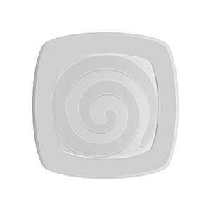 Square dinner plate pattern. Vector illustration on a white background.