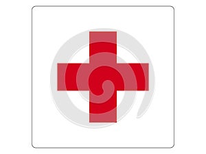 Square Flag of Red Cross