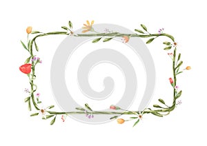 Square flower frame photo