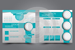 Square flyer template. Brochure design. Annual report poster