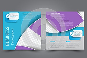 Square flyer template. Brochure design. Annual report poster