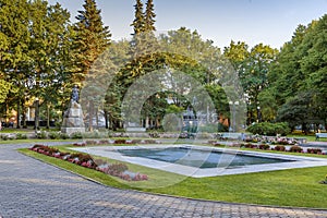 Square with fountain, Parnu, Estonia