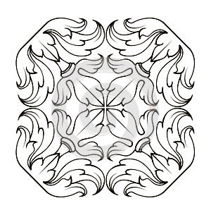 Square frame corners ornament