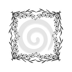 Square frame corners ornament filigree curl sdesign.