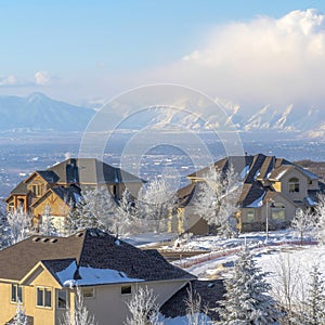 Square frame Homes on magnificent Wasatch Mountain setting with panoramic view of the valley