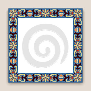 Square frame with ornamental pattern