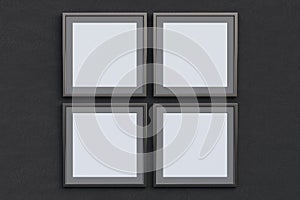 Square frames with blank poster
