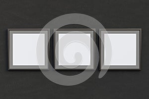 Square frames with blank poster