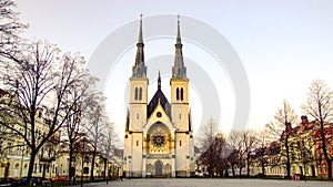 Square of Immaculate Conception of Virgin Mary Church in Ostrava in Czechia photo