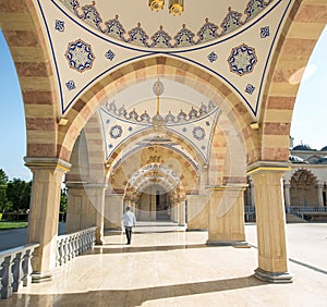 Square in front of the Mosque `Heart of Chechnya`.