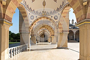 Square in front of the Mosque `Heart of Chechnya`.