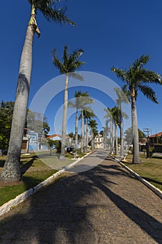 Square in front of Nossa Senhora do Patrocinio Church in Itu, Sao Paulo, Brazil photo