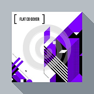Square futuristic background/CD cover with abstract element