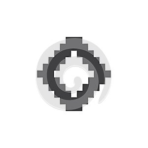 Square geometric mosaic frame logo vector