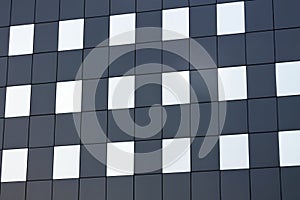 Square glass facade element