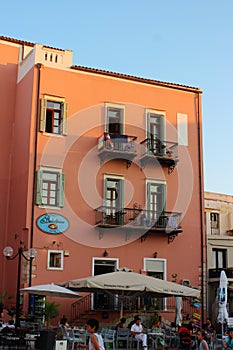 In the square at the Greek Orthodox church in Chania