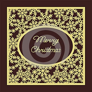 Square greeting card - Merry Christmas.