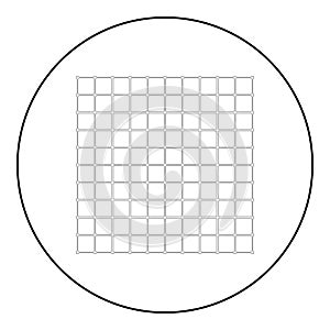 Square grid checkered icon in circle round black color vector illustration image outline contour line thin style