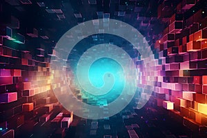 Square Colorful 1Background Sci-Fi Backgrounds Future Similar.Generative AI