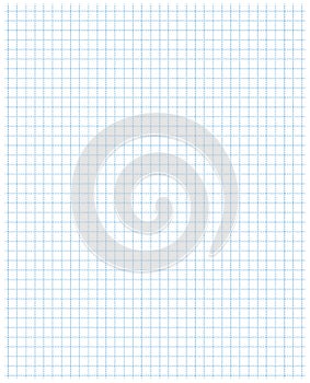 Square grid pattern standard blue school notebook sheet paper art blue color in dotted line.