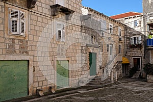Square of the Holy Justine in Korcula, Croatia