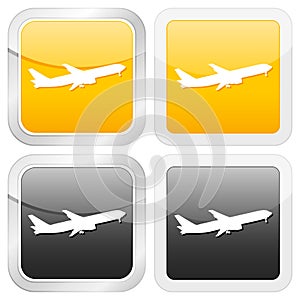 Square icon aeroplane