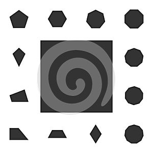 square icon. Detailed set of geometric figure. Premium graphic design. One of the collection icons for websites, web design, mobil