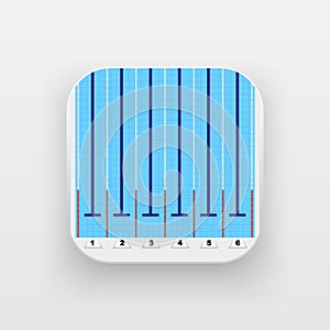 Square icon of swimming waterpool sport