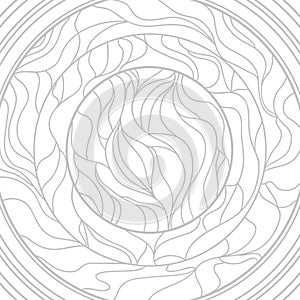 Square intricate pattern. Hand drawn mandala on isolated background. Design for spiritual relaxation for adults. Doodle for work.