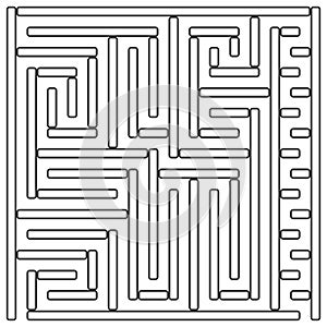 Square labyrinth 15x15