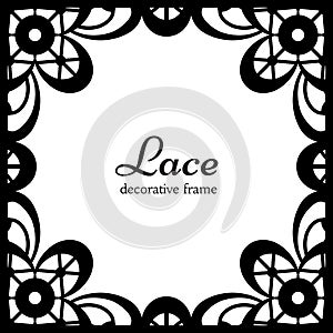 Square lace frame