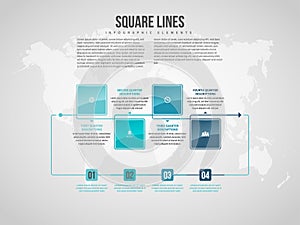 Square Lines Infographic