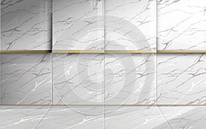 Square marble with golden texture. Abstract luxury background. Vector illustration. Space for your design