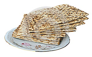 square matza isolated on white background