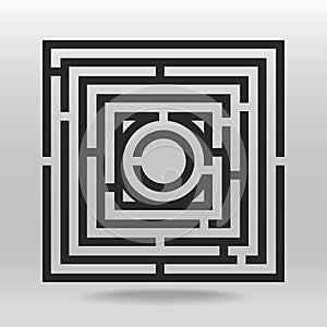 Square maze puzzle vector background
