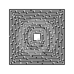 Square maze on a white background with black lines