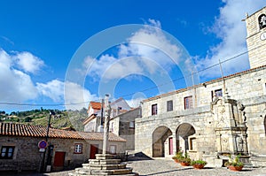square of the medieval village of Castelo Novo, Portugal photo