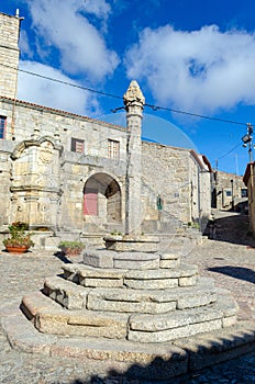 square of the medieval village of Castelo Novo, center of Portugal photo
