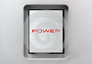 Square metal power button