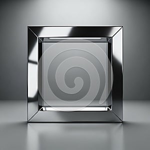 The surface appears polished emphasizing the sharp lines and