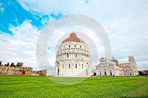 Square of Miracles and the Leaning Tower of Pisa, super wide