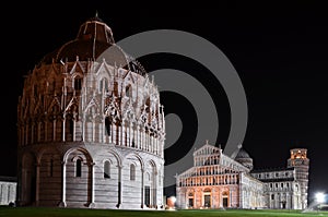 Square of Miracles in Pisa by night