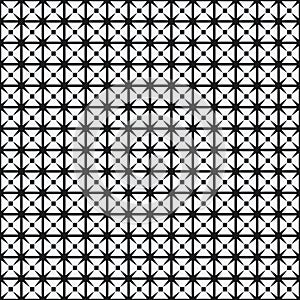 Square monochrome seamless geometrical pattern