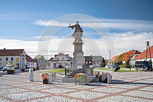 square and monument to stefan czarniecki tykocin podlasie poland