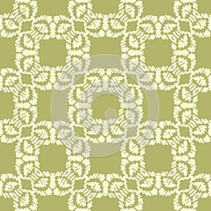Square netting seamless vector pattern in green photo