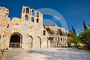 Square and Odeon of Herodes Atticus in Athens