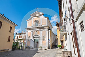 Square in old town. Orino village in north Italy in the Campo dei Fiori regional park, province of Varese