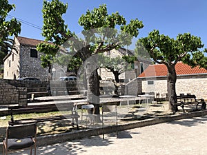 Square in the old town of Supetar