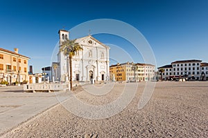 The square of Palmanova, venetian fortress in Friuli Venezia Giu